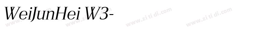 WeiJunHei W3字体转换